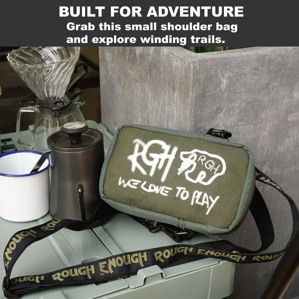 Small Crossbody Shoulder Bag Nylon Cotton Glow in Dark Logo Women Men